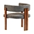 Modern Upholstered Dining Chair Karl 3D model small image 4