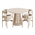 Urban Dining Set with Scandinavian Flair 3D model small image 1