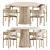 Urban Dining Set with Scandinavian Flair 3D model small image 2