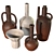 Wabi-Sabi Ceramic Vessels Set 3D model small image 2