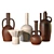 Wabi-Sabi Ceramic Vessels Set 3D model small image 4