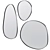 Modern Brass Wall Mirror Display 3D model small image 1