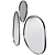 Modern Brass Wall Mirror Display 3D model small image 3