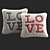 Cozy Love Sherpa Pillow Cover 3D model small image 1