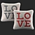 Cozy Love Sherpa Pillow Cover 3D model small image 2