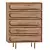 Rustic Acacia Storage Drawers Chest 3D model small image 1