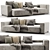 B&B Italia Andy Sofa Bed 3D model small image 1