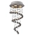 Spiral Crystal Silver Chandelier 3D model small image 4