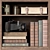 Vintage Bookshelf Shelf 3D model small image 3