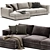 Modern Cassina Miloe Chaise Sofa 3D model small image 2