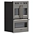 Viking Electric French-Door Oven Model 3D model small image 3