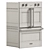 Viking Electric French-Door Oven Model 3D model small image 4