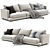 Flexform Long Island Large Sofa 3D model small image 1