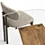 Customizable Bay Metal Chair & Naturedesign X Table 3D model small image 5