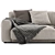 Modern Poliform Paris Sofa Seat 3D model small image 4