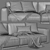 Modern Poliform Paris Sofa Seat 3D model small image 5