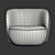 Seamless Textured 3D Lounge Chair 3D model small image 5