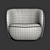 Seamless Textured 3D Lounge Chair 3D model small image 14