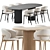 Modern Elegance Dining Set 3D model small image 3