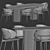 Modern Elegance Dining Set 3D model small image 5