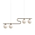 Sleek Glass Ball Hanging Fixture 3D model small image 1