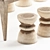 Natural Dining Set Uniqwa Furniture 3D model small image 2