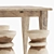 Natural Dining Set Uniqwa Furniture 3D model small image 3