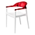 Transparent Modern Carmen Chair 3D model small image 3