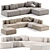  Modern Modular Sofa: Crearte Collections 3D model small image 1