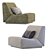 Elegant Rotondo Fireside Chair 3D model small image 3