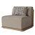 Restoration Hardware Teak Lounge Chair 3D model small image 1