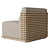 Restoration Hardware Teak Lounge Chair 3D model small image 4
