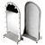 Modern Illuminated Mobile Wardrobe Mirror 3D model small image 3