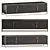 Solid Mango Wood TV Stand 3D model small image 1
