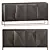 Solid Mango Wood Doors Sideboard 3D model small image 1