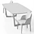 Customizable Trendy Velvet Chairs 3D model small image 7