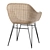 Synthetic Rattan Chart Outdoor Chair 3D model small image 3