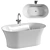 Luxury Helga Bathtub 3D model small image 1