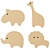 Animal Wall Hooks Set for Kids 3D model small image 2