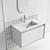 Iks Full Wall-Mounted Vanity Unit 3D model small image 3