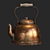 Vintage Brass Tea Kettle 3D model small image 3