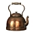 Vintage Brass Tea Kettle 3D model small image 8