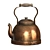 Vintage Brass Tea Kettle 3D model small image 9