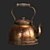 Vintage Brass Tea Kettle 3D model small image 13