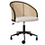 Dagmar Office Chair, Rattan Backrest 3D model small image 1