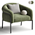 Modern Chic Belly Armchair 3D model small image 1