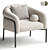 Modern Chic Belly Armchair 3D model small image 2