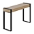 Solid Oak Console Table 3D model small image 1