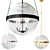 Mid-Century Reese Globe Pendant 3D model small image 1