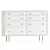 Sleek Wood Modern 8-Drawer Dresser 3D model small image 1